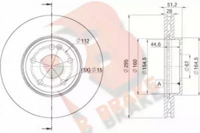 R BRAKE 78rbd20122 -  Тормозной диск